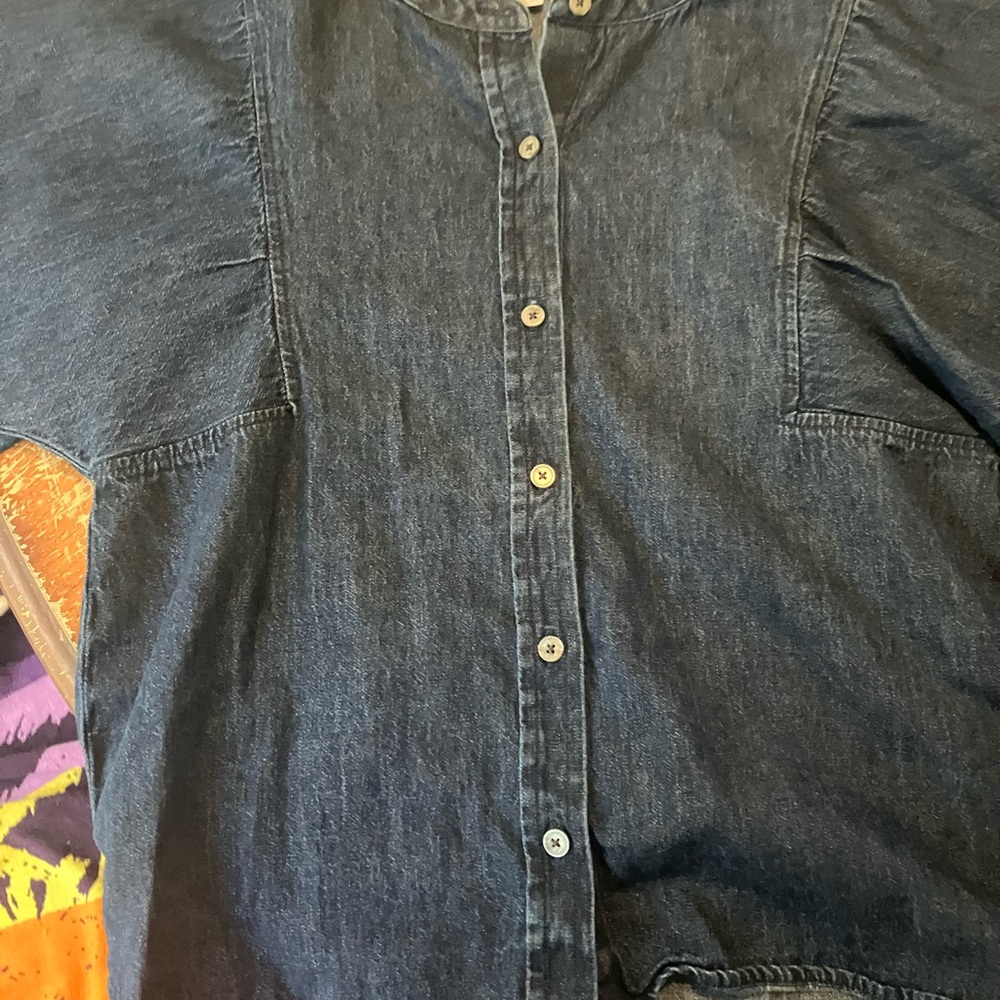 LOFT Indigo Denim Blouse
